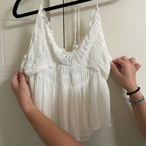 White flowy tank